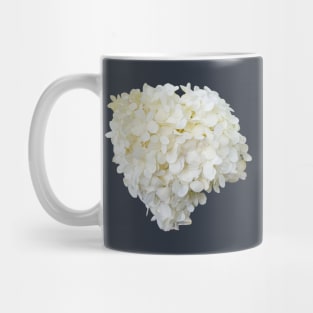 White Hydrangea Floral Photo Cutout Mug